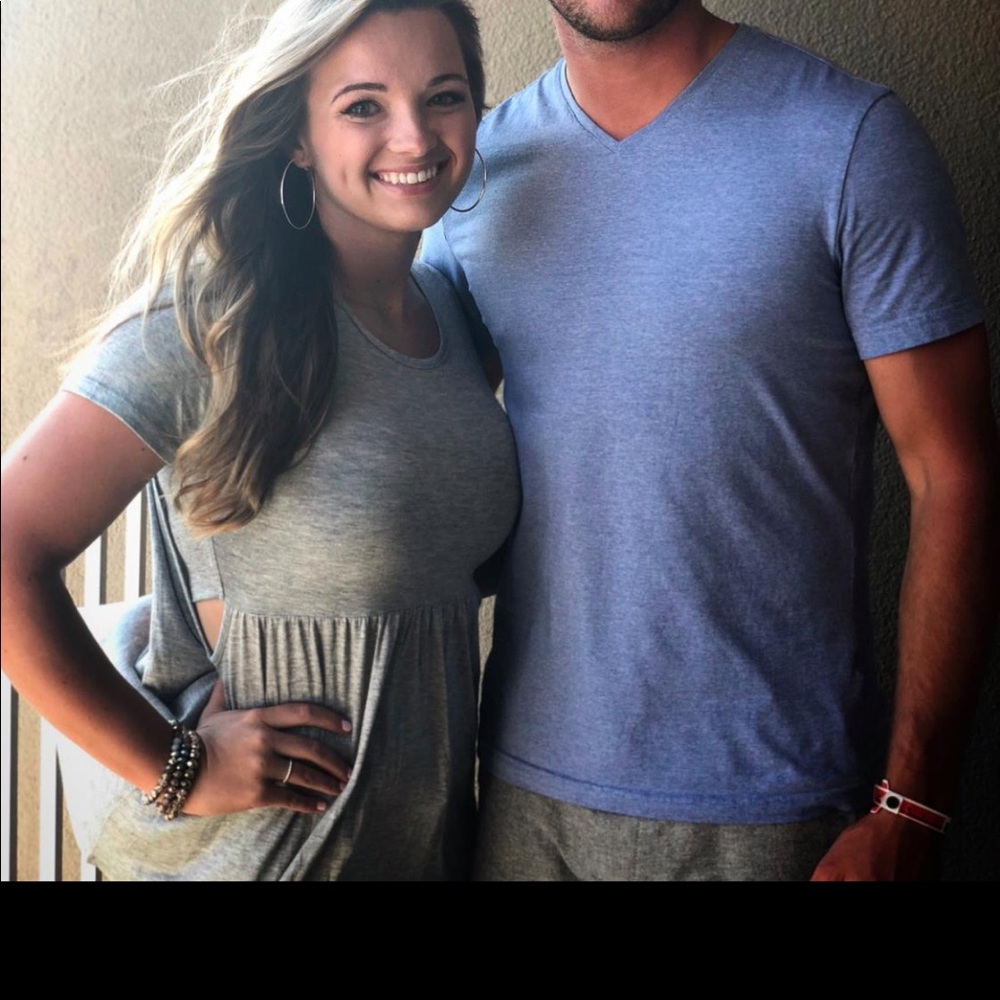 Grey flowy top